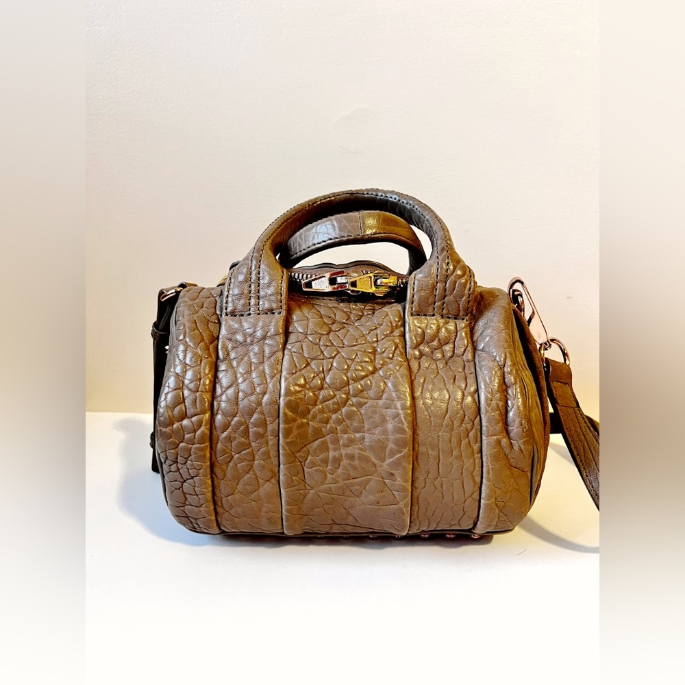 Alexander Wang Mini Rockie Bag Latte Pebbled Lambskin Leather Bag